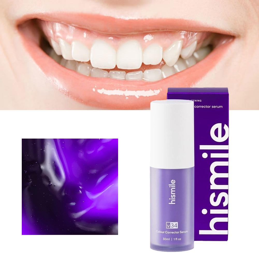 Teeth Whitening Treatment - Hismile V34 Aufhellende Lila Zahnpasta, weißende