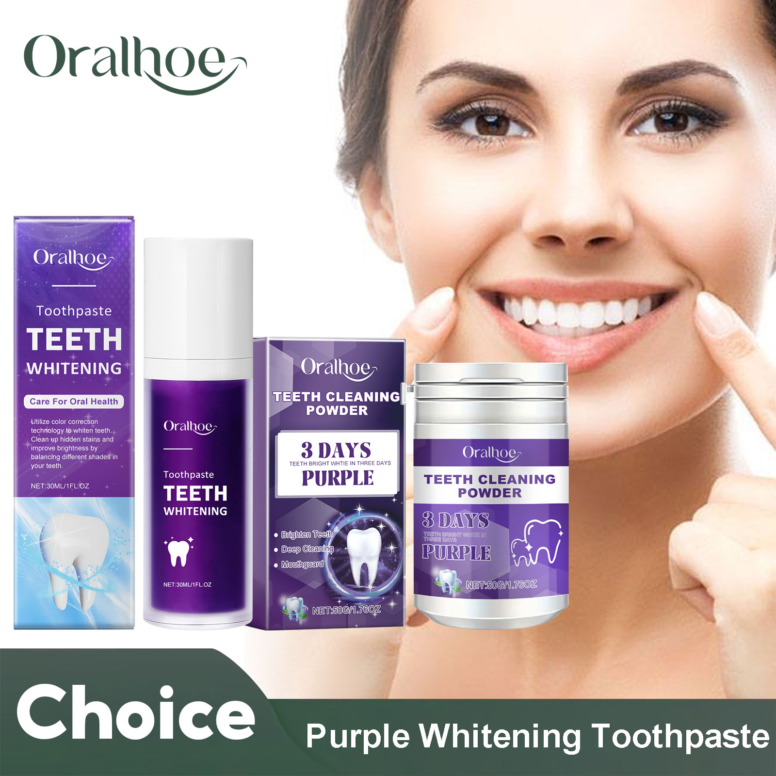 Teeth Whitening Quotes - Lila Korrektor Zahnaufhellung Zahnpasta Tiefenreinigung Zähne