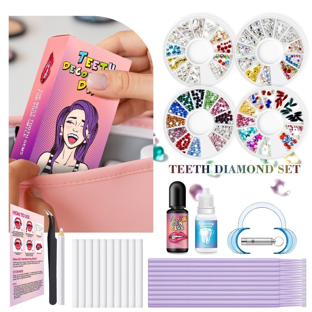 Tooth Gem Kit - DIY Zahn Edelstein Kit Schmuck Edelsteine