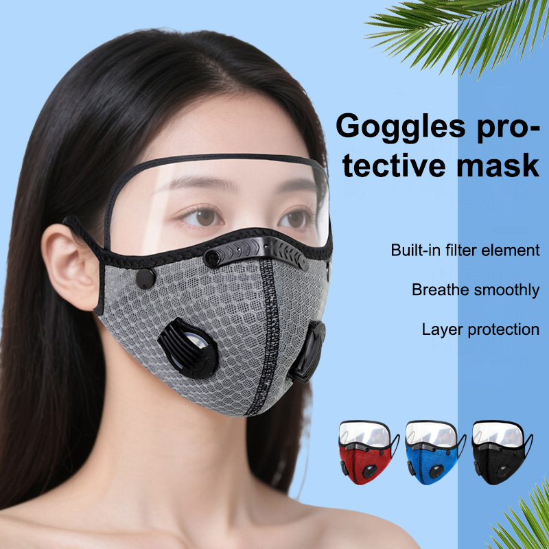 Teeth Whitening Mask - Neue Fahrrad-Gesichtsmaske mit Filter, Schutzbrille, Staubmaske,