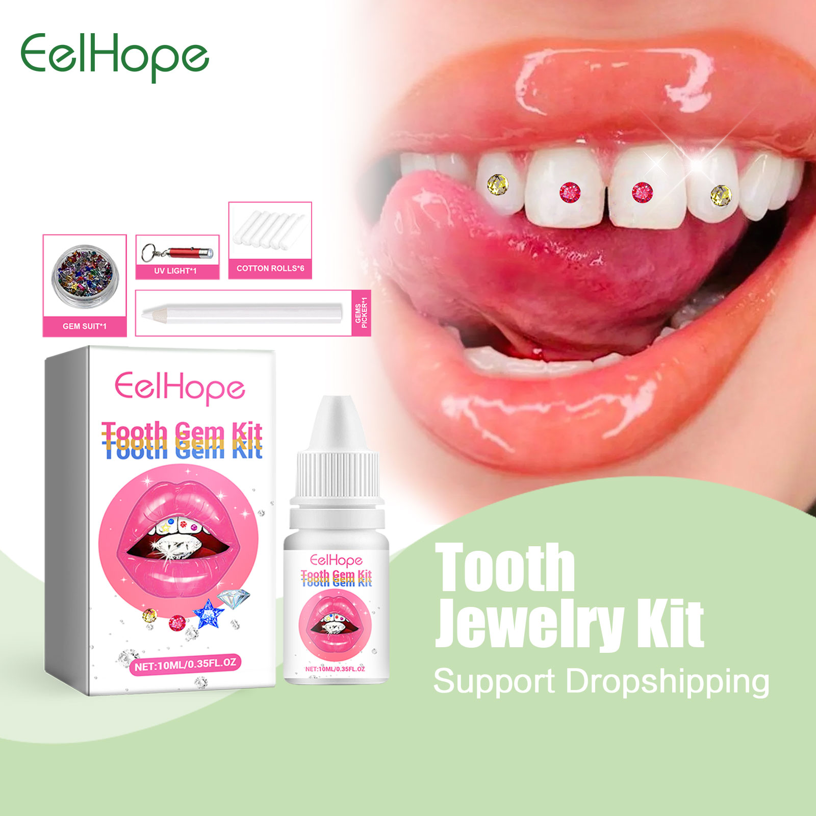 Tooth Gem Kit - DIY Zahn Edelsteine Kit mit Kleber