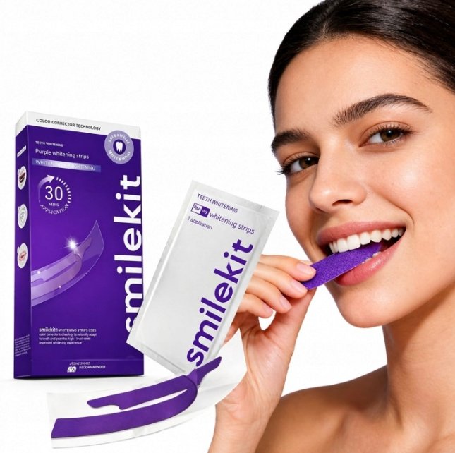 Teeth Whitening Crest - 7/14 Paar Zahnaufhellungs-Pflaster-Set der Marke SmileKit