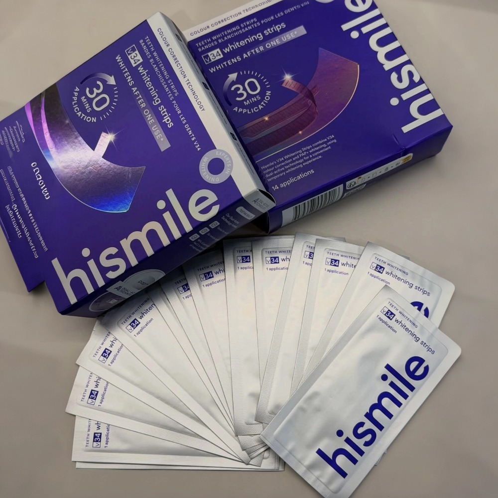 Teeth Whitening Crest - Hismile V34 Zahnaufhellungsstreifen 237ml iD Fleckenentferner