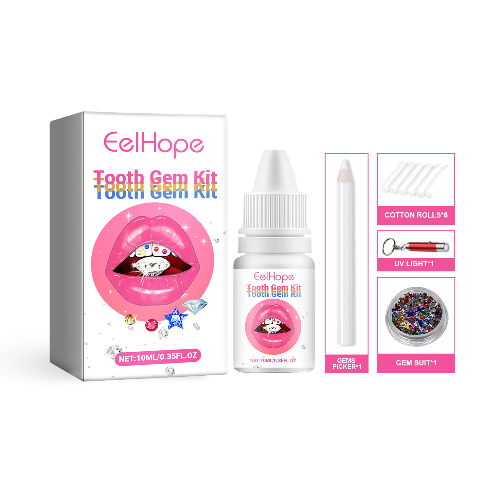 DIY Zahn Edelsteine Kit mit Kl – Tooth Gem Kit Bewertung und Preis