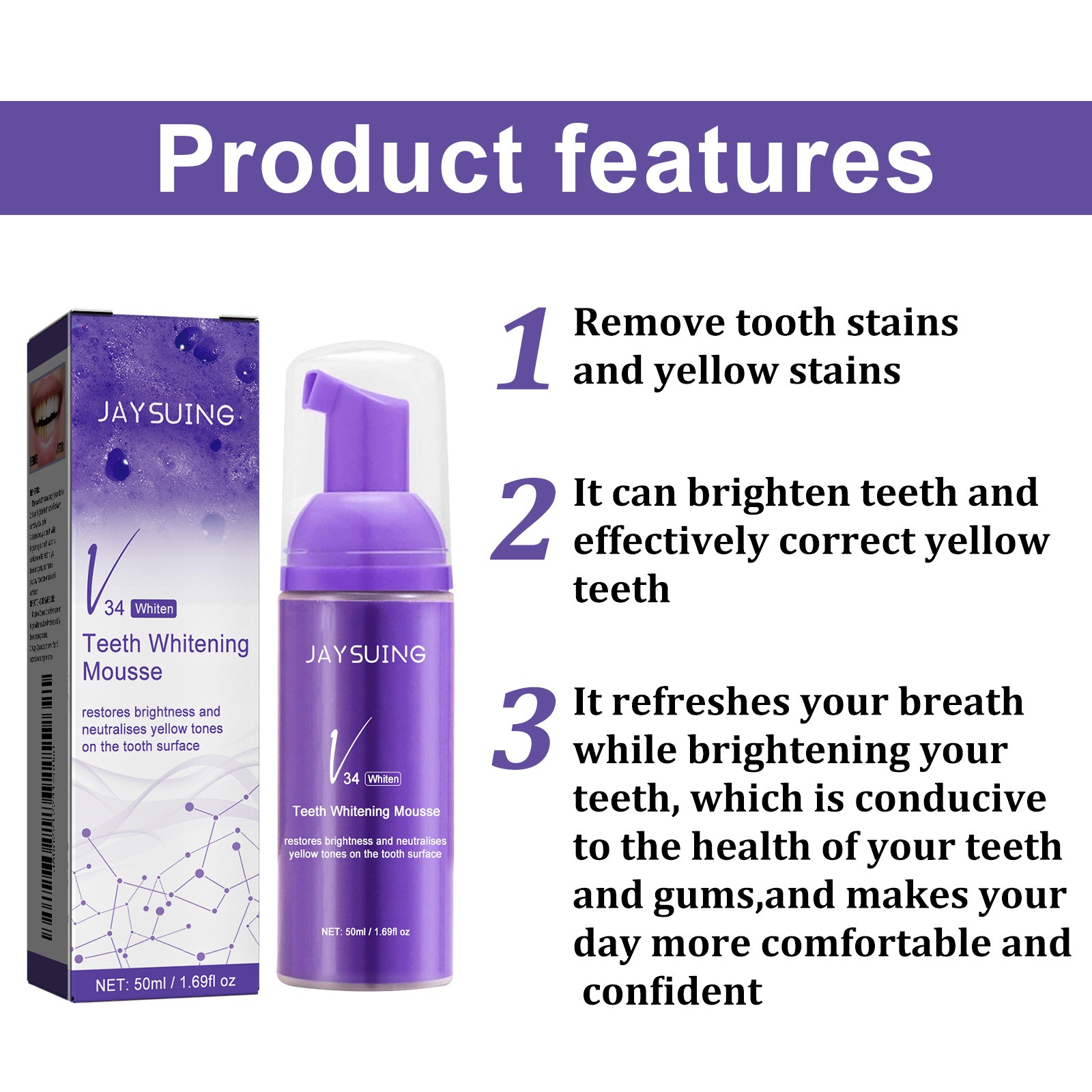 V34 Mousse Zahnreinigungs-Zahn – Teeth Whitening Crest Bewertung und Preis